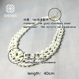 Multilayer Shell Pearl Necklace For Women Wedding Jewelry
