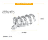 Snake Clip Earrings S925 Sterling Silver Punk Jewelry