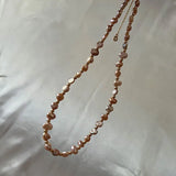 High Natural Baroque Pearl Necklace Purple Pink 32-50cm Choker Necklace