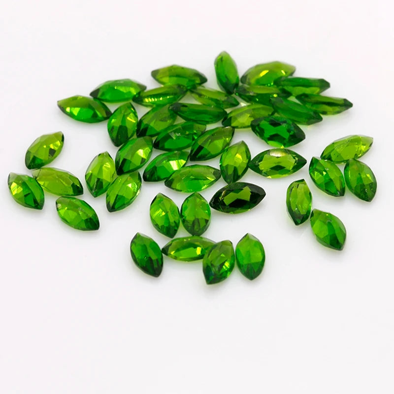 High Natural Diopside 2.5x5mm Jade Inlay Jewelry