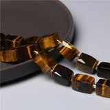 Yellow Tiger Eye Stone Beads 12x16mm Loose Tube Gem DIY
