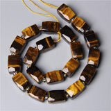 Yellow Tiger Eye Stone Beads 12x16mm Loose Tube Gem DIY