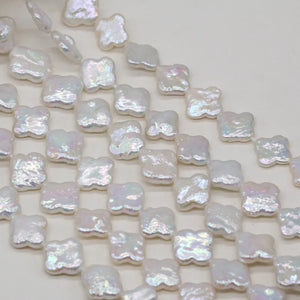 13x14mm Natural Freshwater Pearl Baroque Beads Plum-Shaped for DIY Jewelry