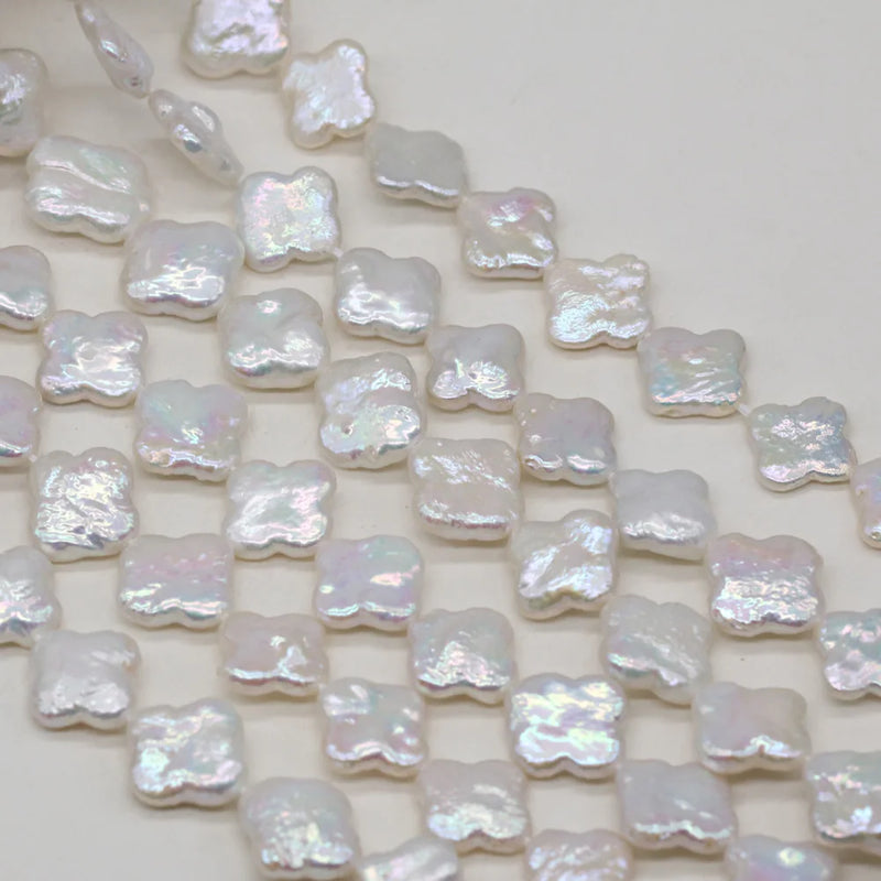 13x14mm Natural Freshwater Pearl Baroque Beads Plum-Shaped for DIY Jewelry