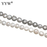 Grey Baroque Pearl Beads 13-15mm for DIY Jewelry Making