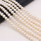 Round Natural Freshwater Pearl Beads for Jewelry Making DIY