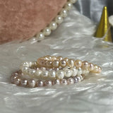 6mm Natural Freshwater Pearl Bracelet 14-21cm