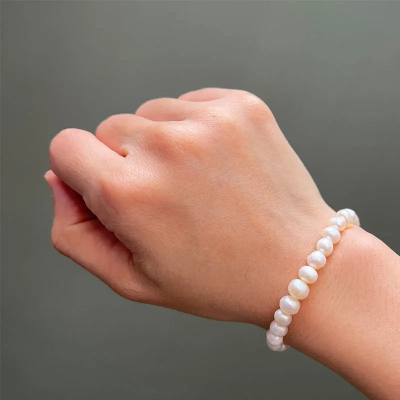 6mm Natural Freshwater Pearl Bracelet 14-21cm