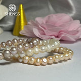 6mm Natural Freshwater Pearl Bracelet 14-21cm