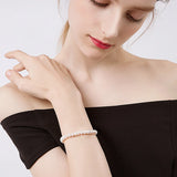 8-9mm Freshwater Pearl Bracelet Silver 925 Jewelry
