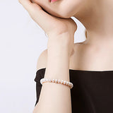 8-9mm Freshwater Pearl Bracelet Silver 925 Jewelry