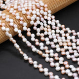 Natural Freshwater Pearl Beads 7-8mm Two Hole Bracelet Necklace Making