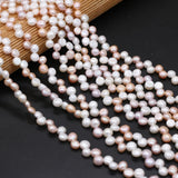 Natural Freshwater Pearl Beads 7-8mm Two Hole Bracelet Necklace Making