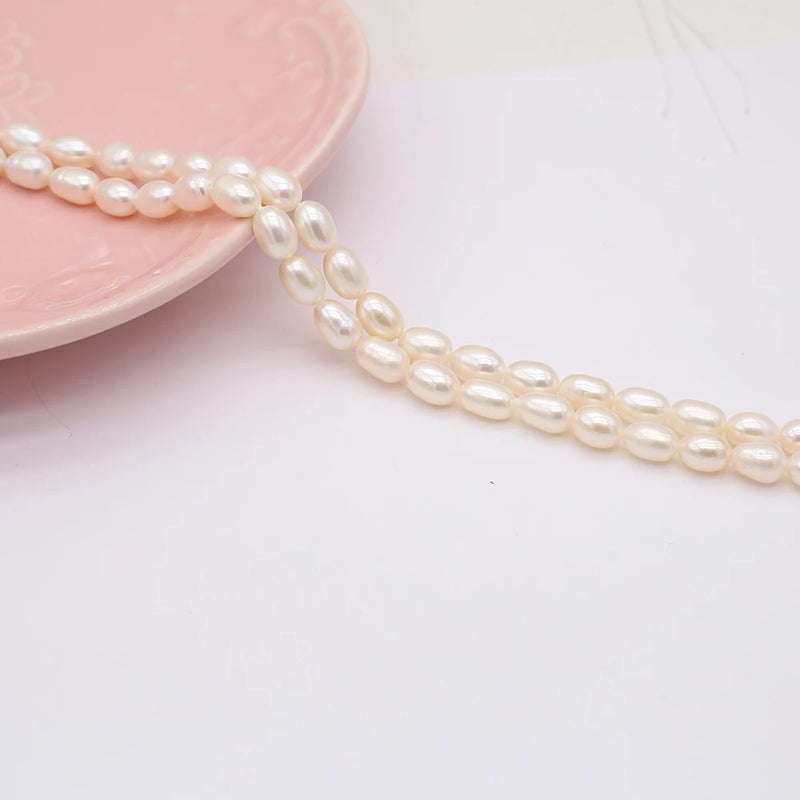 Natural Freshwater Pearl Rice Beads for DIY Charm Jewelry Making