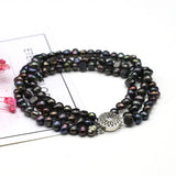 Freshwater Pearl Triple Bracelet Beaded Retro Style Jewelry