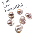 Baroque Freshwater Pearls Tail Beads Purple DIY Jewelry Making