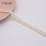Natural Freshwater Pearl Rice Beads Loose Pearls DIY Charm Bracelet Necklace