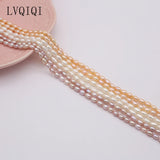 Natural Freshwater Pearl Rice Beads Loose Pearls DIY Charm Bracelet Necklace