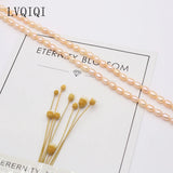 Natural Freshwater Pearl Rice Beads Loose Pearls DIY Charm Bracelet Necklace