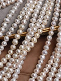 Natural Freshwater Pearl Beads Oval Round Loose Beads for Jewelry Making DIY
