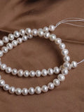 Natural Freshwater Pearl Beads Oval Round Loose Beads for Jewelry Making DIY