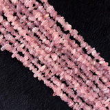 Pink Crystal Madagascar Rose Quartz Nugget Chip Loose Beads 3x8mm