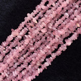 Pink Crystal Madagascar Rose Quartz Nugget Chip Loose Beads 3x8mm