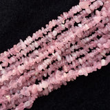 Pink Crystal Madagascar Rose Quartz Nugget Chip Loose Beads 3x8mm