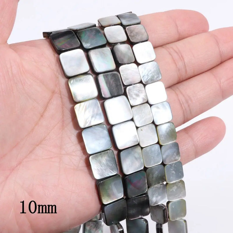 Natural Gray Shell Pendant for Jewelry Making