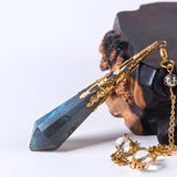 Natural Labradorite Pendulum For Dowsing Healing Crystals