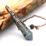 Natural Labradorite Pendulum For Dowsing Healing Crystals