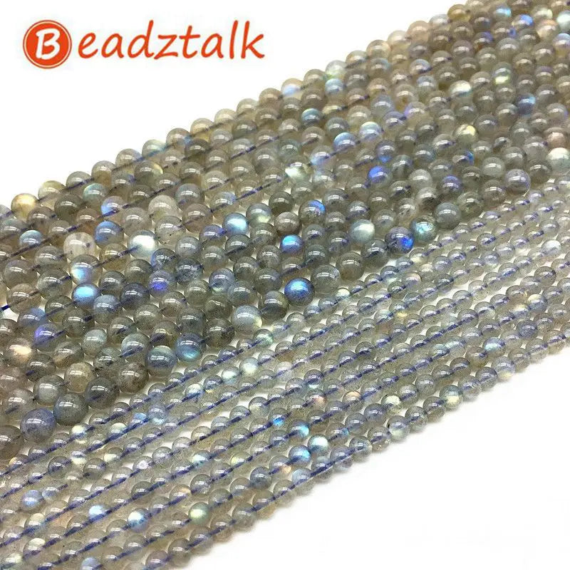 Labradorite Stone Beads Moonstone Smooth 4-8mm 15 inch