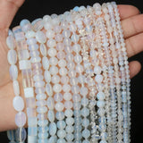 Natural Opal Faceted Round Heart Loose Beads for DIY Charms Jewelry