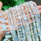 Natural Opal Faceted Round Heart Loose Beads for DIY Charms Jewelry