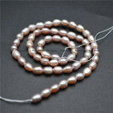 High Natural Pearl Colors Tube Rice Shape Loose Beads Women Accessories