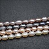High Natural Pearl Colors Tube Rice Shape Loose Beads Women Accessories