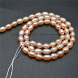 High Natural Pearl Colors Tube Rice Shape Loose Beads Women Accessories