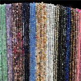 Natural Quartzs Beads Garnet 4mm 6mm Round Flat Faceted Loose Bead