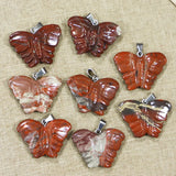 6Pcs Rainbow Stone Butterfly Pendants for DIY Jewelry Making