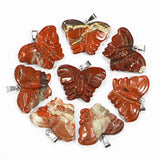 6Pcs Rainbow Stone Butterfly Pendants for DIY Jewelry Making