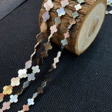 Natural Shell Loose Beads Strand Flower Shape Clover DIY