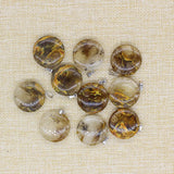 Natural Smelted Stone Pendant Glossy Jewelry DIY Necklace 10pcs