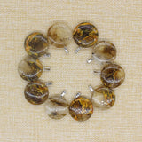 Natural Smelted Stone Pendant Glossy Jewelry DIY Necklace 10pcs