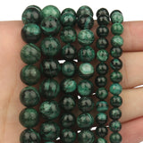 Natural Stone Beads Green Emeralds Jade Round Loose Beads 7.5''