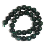 Natural Stone Beads Green Emeralds Jade Round Loose Beads 7.5''