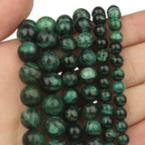 Natural Stone Beads Green Emeralds Jade Round Loose Beads 7.5''