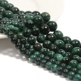 Natural Stone Beads Green Emeralds Jade Round Loose Beads 7.5''