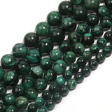 Natural Stone Beads Green Emeralds Jade Round Loose Beads 7.5''