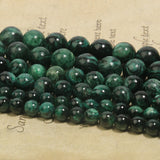 Natural Stone Beads Green Emeralds Jade Round Loose Beads 7.5''