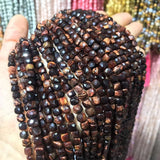 Red Tiger Eye Beads Faceted Square 5x5mm